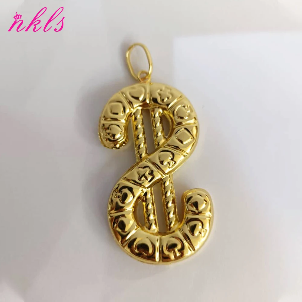 Karte der afrikanischen Anhänger-Halskette für Männer und Frauen, Goldfarbe, Hip Hop, beliebte Halskette, luxuriöser Edelstahl, Kupferkette J – Detail 1