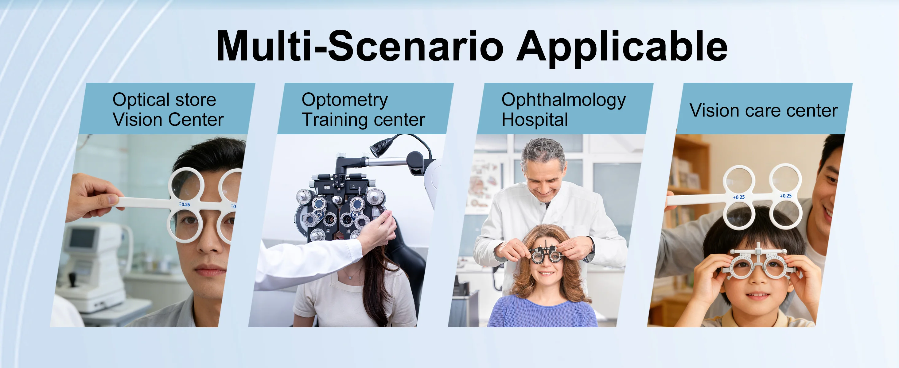 4-Linsen Optischer Flipper Hochwertiger Bestätigungstest Ophthalmologischer Optometrie-Augentrainer Okkluder Augenpflege Sehkorrektur FL-5 – Detail 7