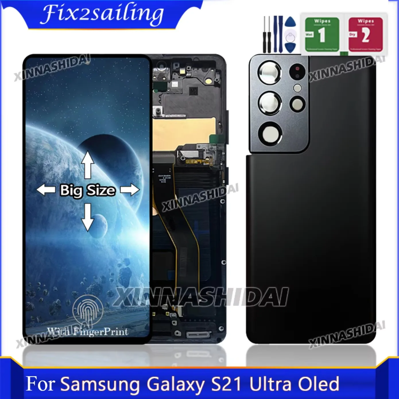 6.67''OLED For Samsung S21 Ultra  G998 Big Size  LCD Display Touch Screen Digitizer For Samsung S21Ultra G998B LCD Screen