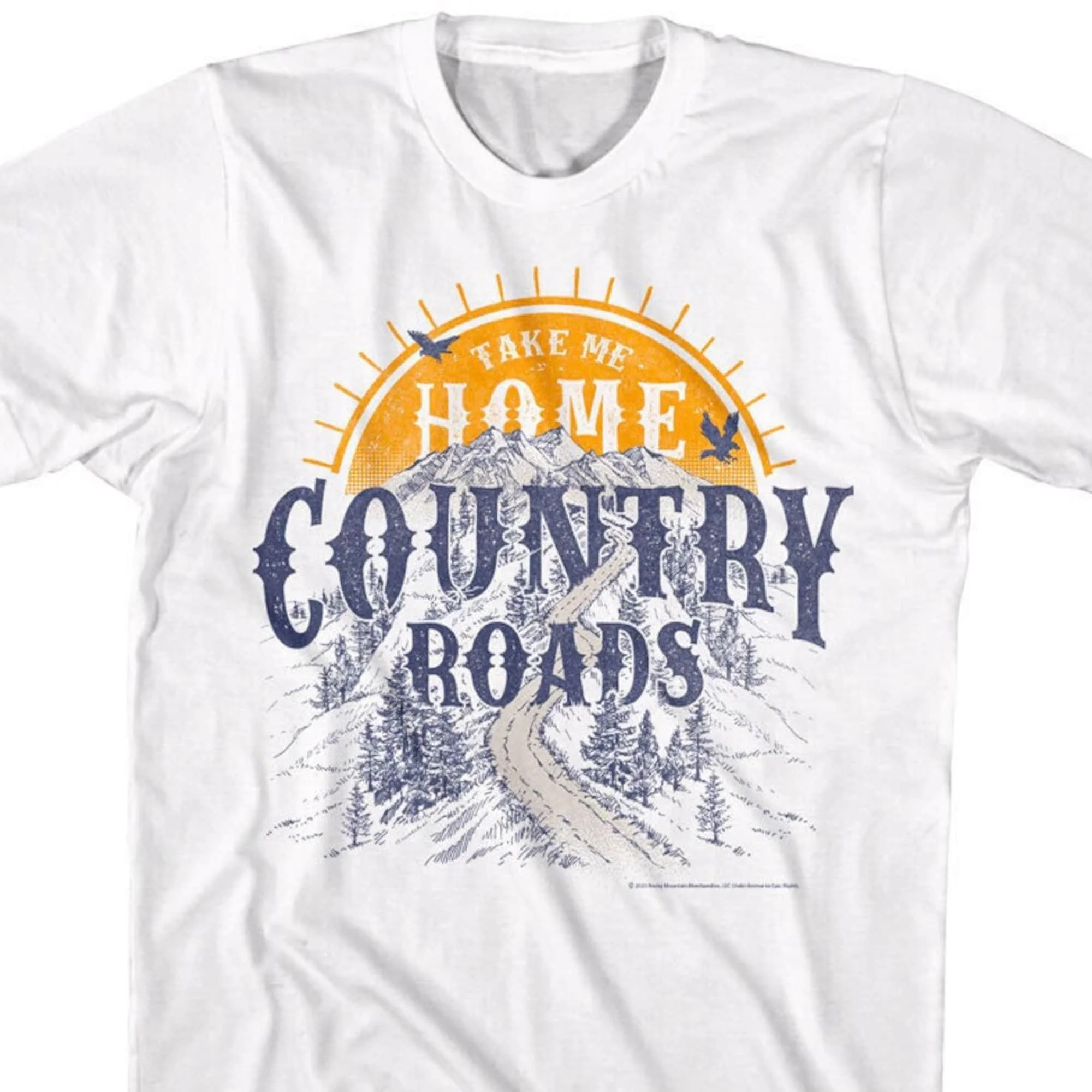 JOHN DENVER Shirt Take me Home Country Roads Guitar Tees