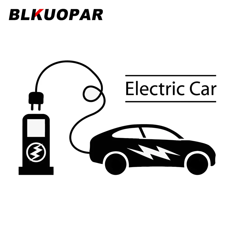BLKUOPAR ELectric Charging Station Car Stickers Creative Trunk Decals Scratch-Proof Die Cut Laptop Motorcycle Door Protector