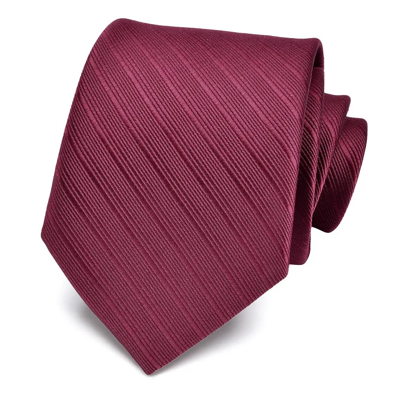 

Men's formal business tie 8cm wedding red professional group black stripe factory work