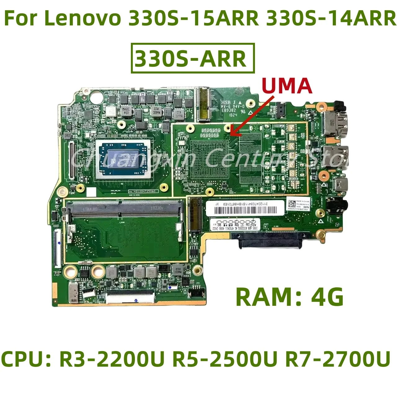 330S-ARR motherboard for Lenovo 330S-15ARR 330S-14ARR Laptop with CPU: R3-2200U R5-2500U R7-2700U RAM: 4G 100% test ok