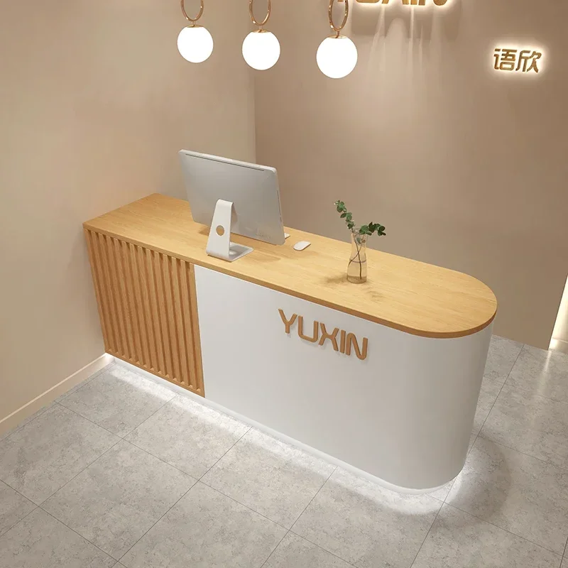 For Executive Simple Reception Desk Information Advisory Luxury Mobile Escritorio Reception Desk Cabinet European Home Furniture