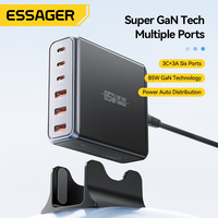 Essager 85W USB C Charger 6 Ports Type C Charging Station Multiple Devices Fast Charger Station Desktop For MacBook iPhone 17 16