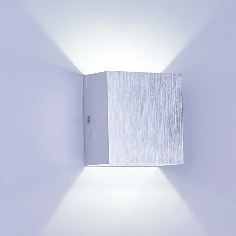 6W lampada LED Aluminium wall light rail project Square LED wall lamp bedside room bedroom wall decor arts