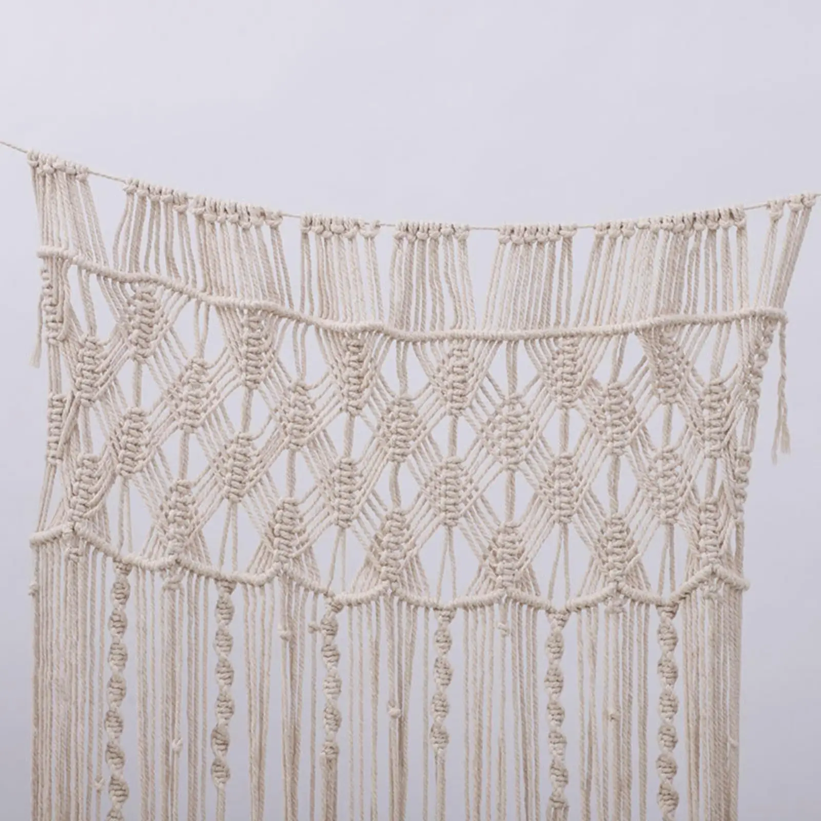 Hand Woven Tapestries Decoration Backdrop Rope Tassels Chic Bohemian for Living Room Playroom Dorm Apartment Baby Room