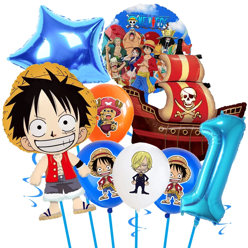 Anime ONE PIECE Party Decoration ONE PIECEs rufy Balloons Kit Kids Favors decorazioni per feste di compleanno forniture Pirate Globlos