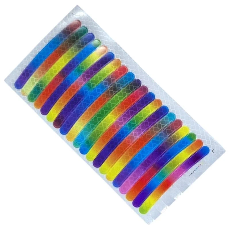 

20pcs Decorative Stripe Decal Sticker Motorcycle Tire Rims Night Safety Warning Sticker Car Wheel Hub Reflective Sticker