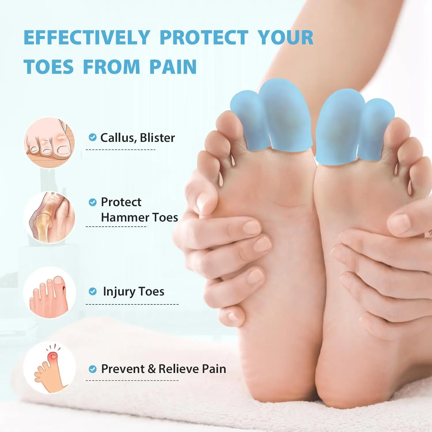 2/16 قطعة Sumifun غطاء أصابع القدم حامي القدم أداة العناية بالقدم أصابع وسادة أنابيب الأكمام لورم الذرة بثور النسيج الإغاثة الألم #3