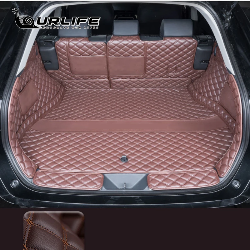 For Toyota Harrier Venza 2021 2022 Car Boot Mat Rear Trunk Liner Cargo Leather Floor Carpet Tray Protector Accessories Mats