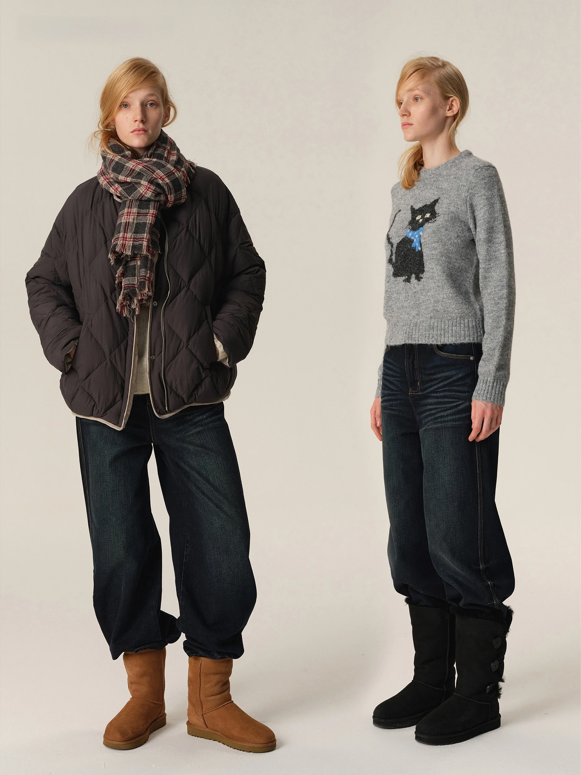 

Джинсы SeeSimple зимние, с низкой посадкой, светло-голубые, из денима, свободного прямого кроя, винтажные, из хлопка