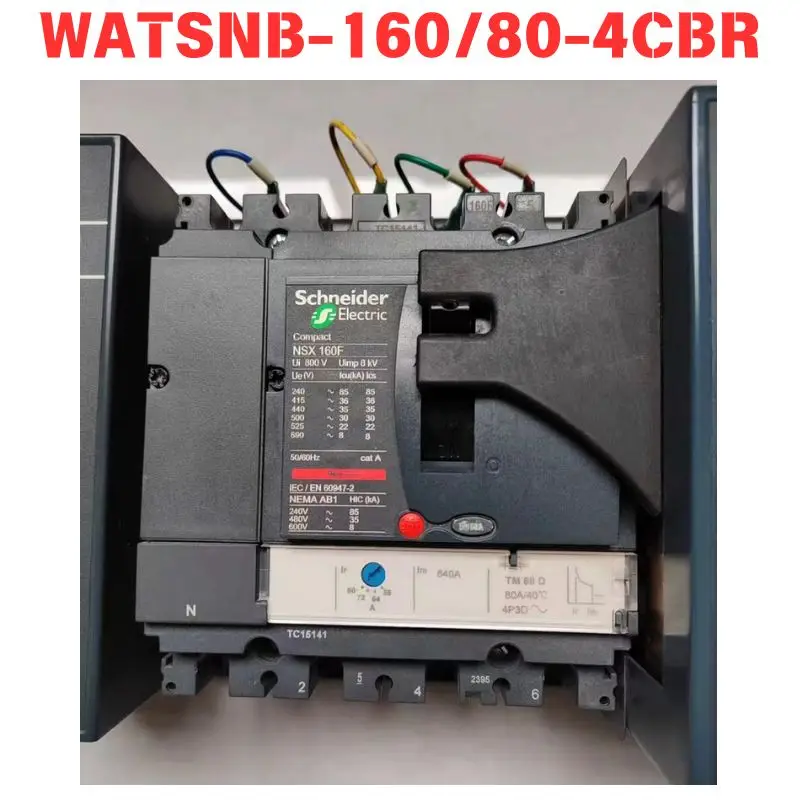 Used WATSNB-160/80-4CBR Dual power automatic transfer switch Functional test OK