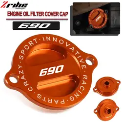 CNC Motor Oil Filter Cover Cap, Oil Cap para 690, Enduro, Enduror, SM, SMC, SMCR, SUPERMOTO, Motocicleta Acessórios