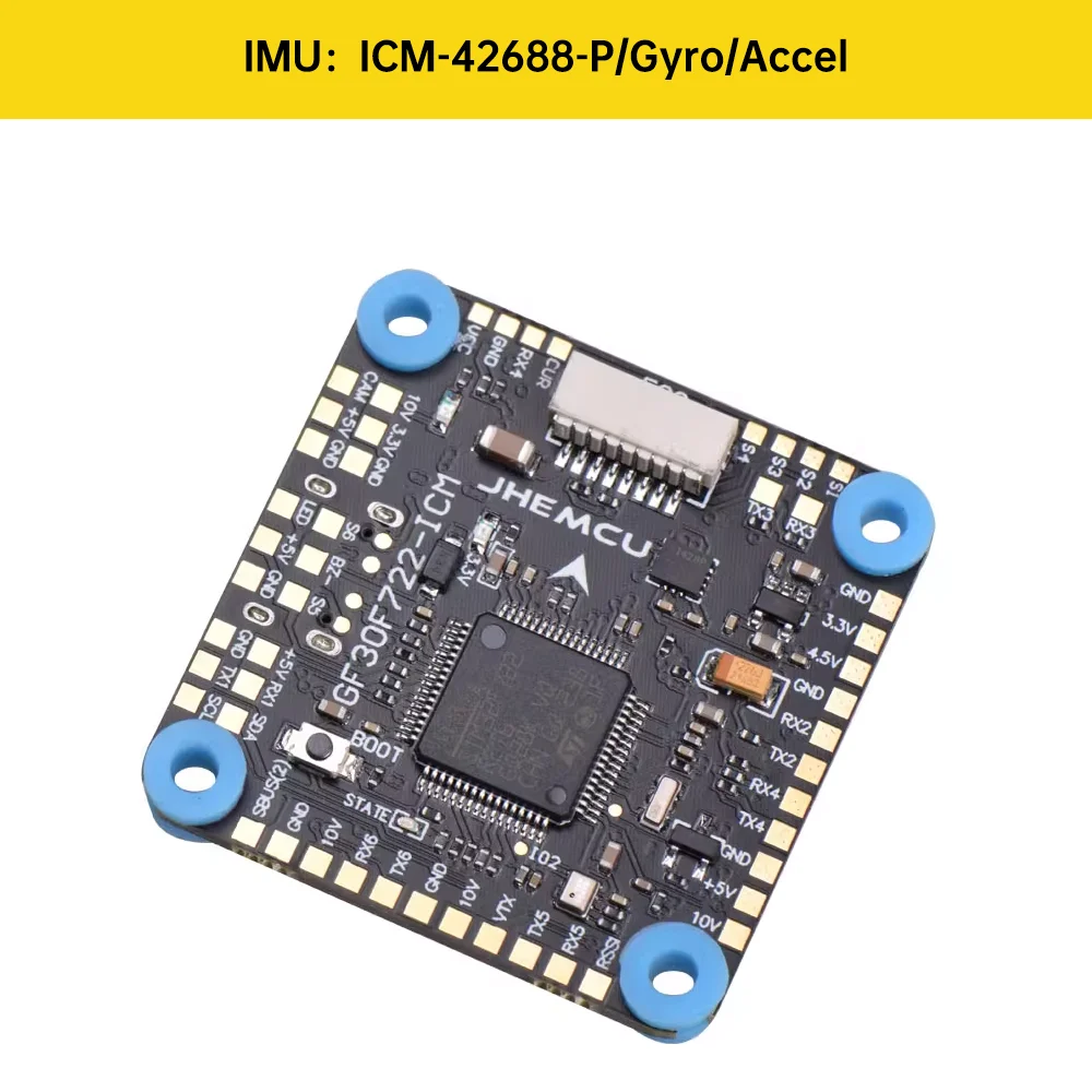 JHEMCU GF30F722-ICM FPV F7 التحكم في الطيران المزدوج BEC 5 فولت 10 فولت OSD HD 3-8S المدخلات 30X30 مللي متر لطائرات بدون طيار FPV حرة HD أجزاء ذاتية الصنع