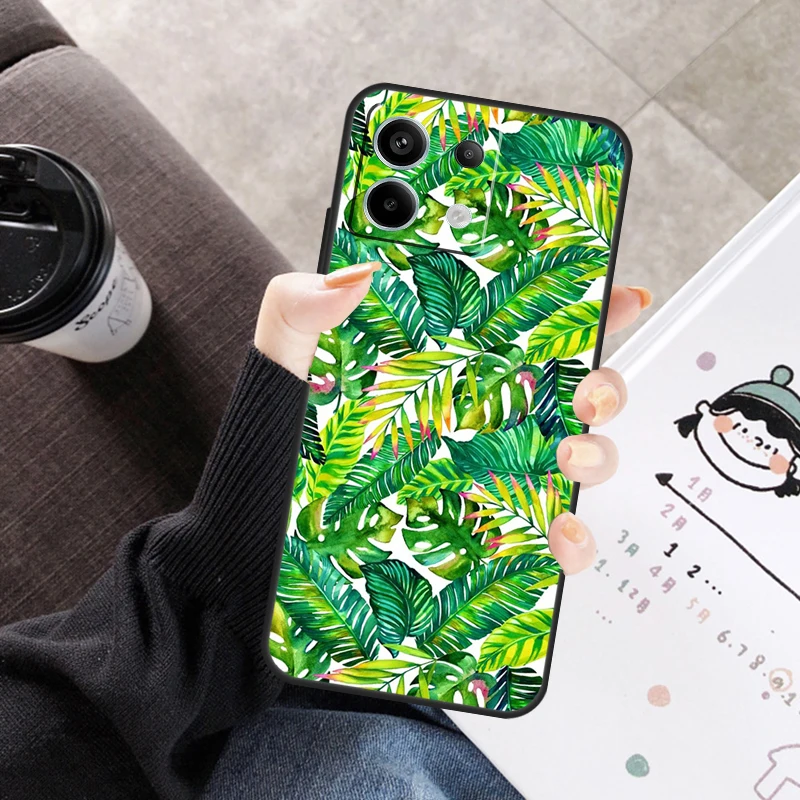 غطاء نمط الكركديه الاستوائي لشاومي ريدمي نوت 14 13 9 10 11 12 برو 10S 11S 12S حافظة لهاتف ريدمي 14C 10C 12C 13C