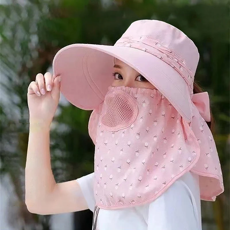 Sun Hat Female Summer Hat Cover Face Breathable Sun Hat All-match Summer Hat With Big Rim Anti-ultraviolet Cycling Sunhat