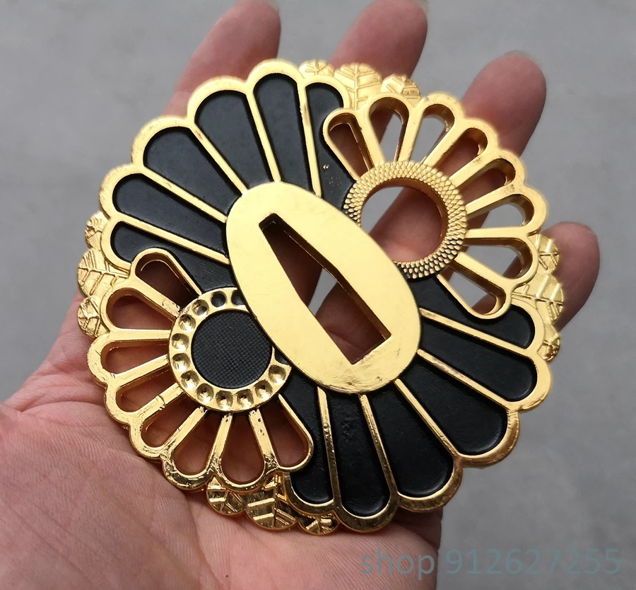 26cm Tsuka alloy flower tsuba Sets copper Seppa Habaki Bamboo Nail For Japanese sword Katana For Japanese katana sword