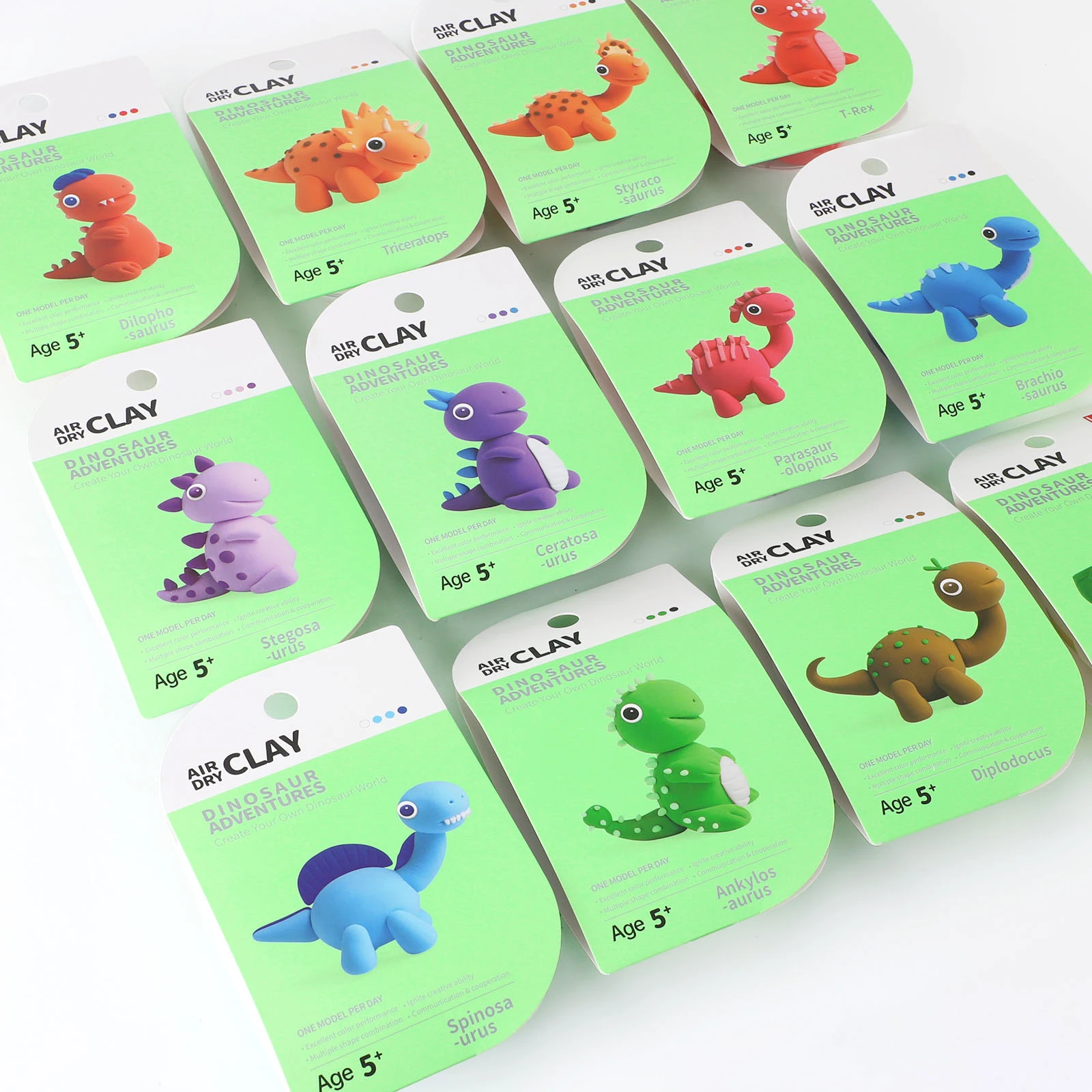 Kit d'argile sèche à l'air sur le thème des animaux pour enfants – Argile à modeler douce et super légère avec outils, kit cadeau créatif pour filles et garçons