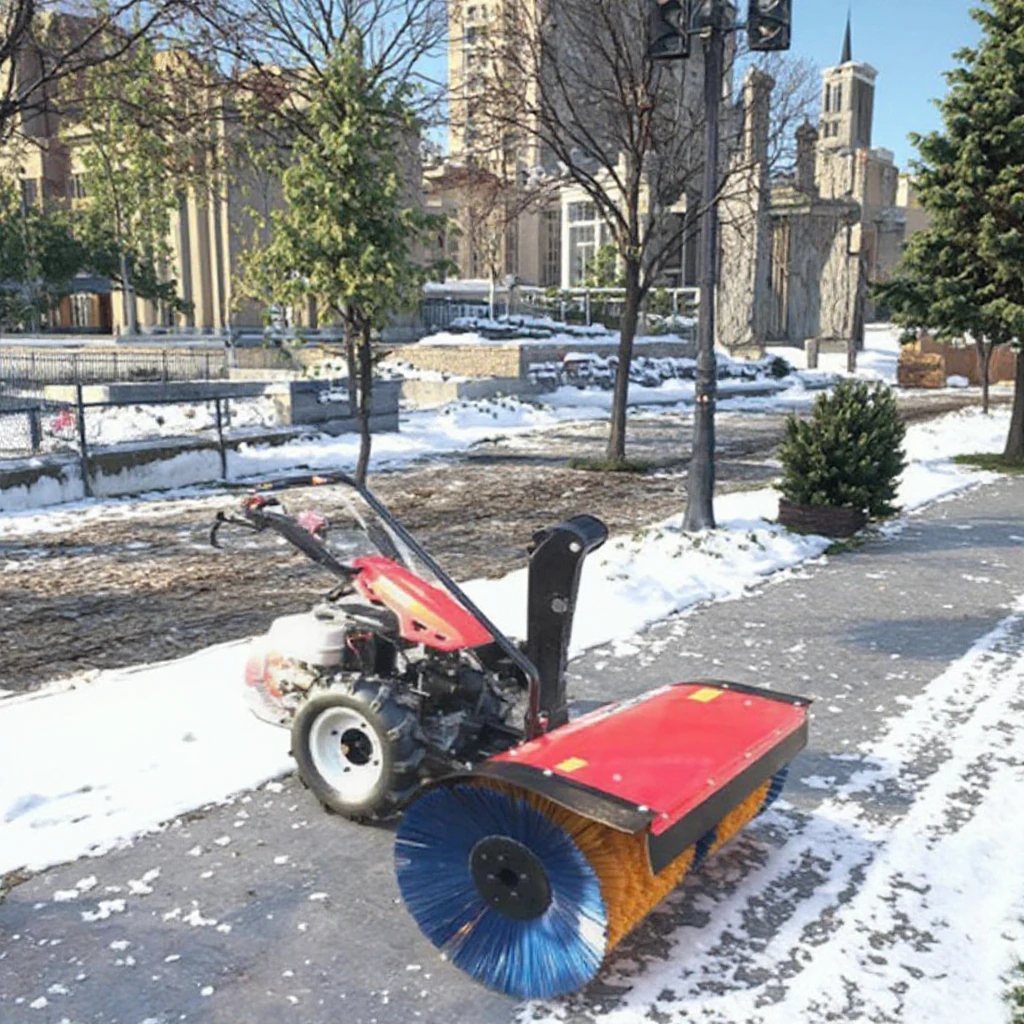 겨울철 인기 상품 전동 제설기 80cm 회전 브러시 폭 대형 브러시 제설차