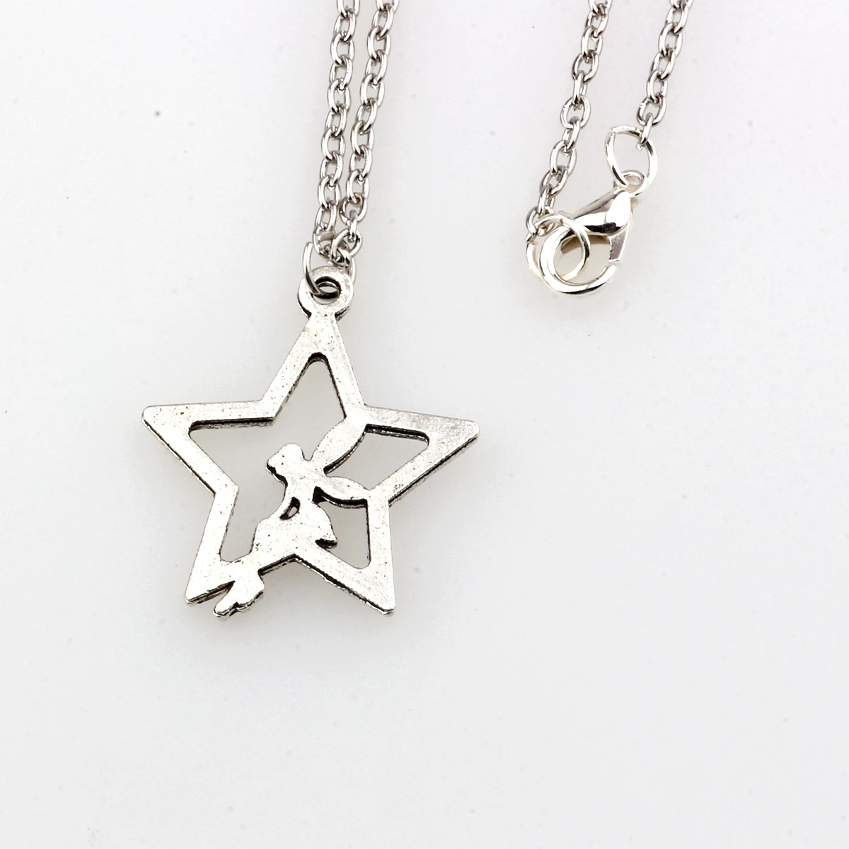 20Pcs Vintage Star Angel Pendant Necklace For Women Fashion Punk Girl Jewelry Gift