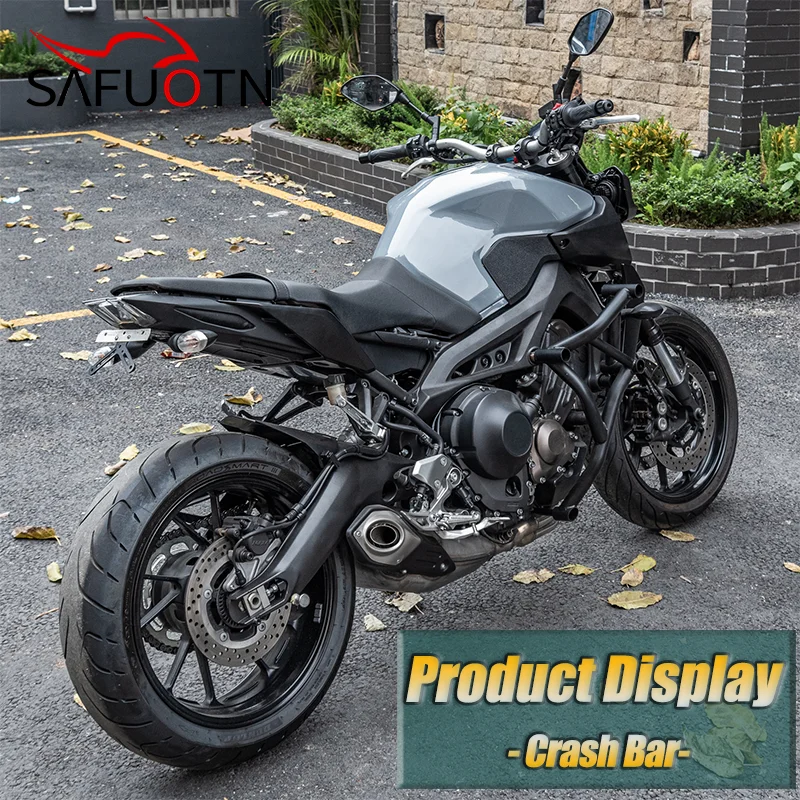 Engine Crash Bar Motorcycle Accessories Stunt Cage Guard Bumpers Protection Device For Yamaha MT09 FZ09 2013-2017 2018 2019 2020 - Image 3