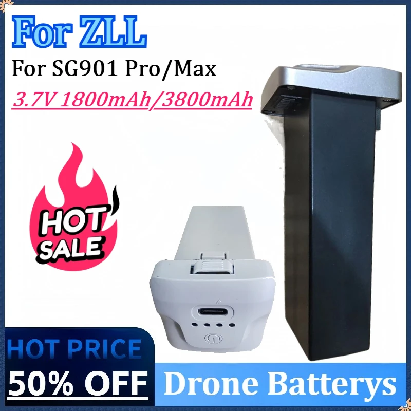 

3.7V 1800mAh/3800mAh 24mins Flight Time Drone Battery For ZLL SG901 Pro/Max Battery Replacement Accessories Part High Quality