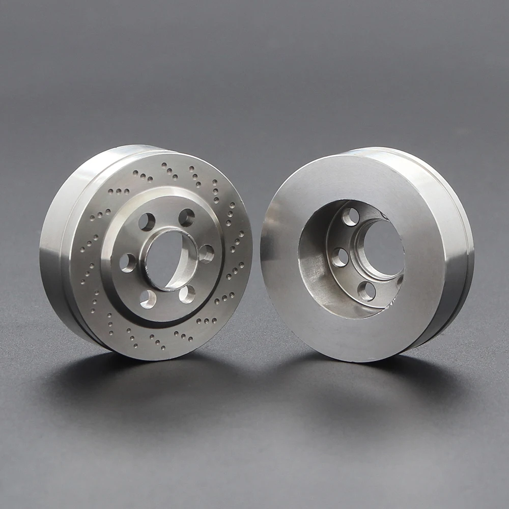 2PCS Brass Brake Disc Weights for 1.9 2.2 inch Vanquish Beadlock Wheels Axial Capra Wraith SCX10  TRX4 TRX6 Counterweight