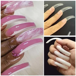500pcs Extra Long Hawk Curved Nail Tips Full Cover Eagle Claw Curve False Nails Extension 10 Sizes Bag Packaging for Art Salon