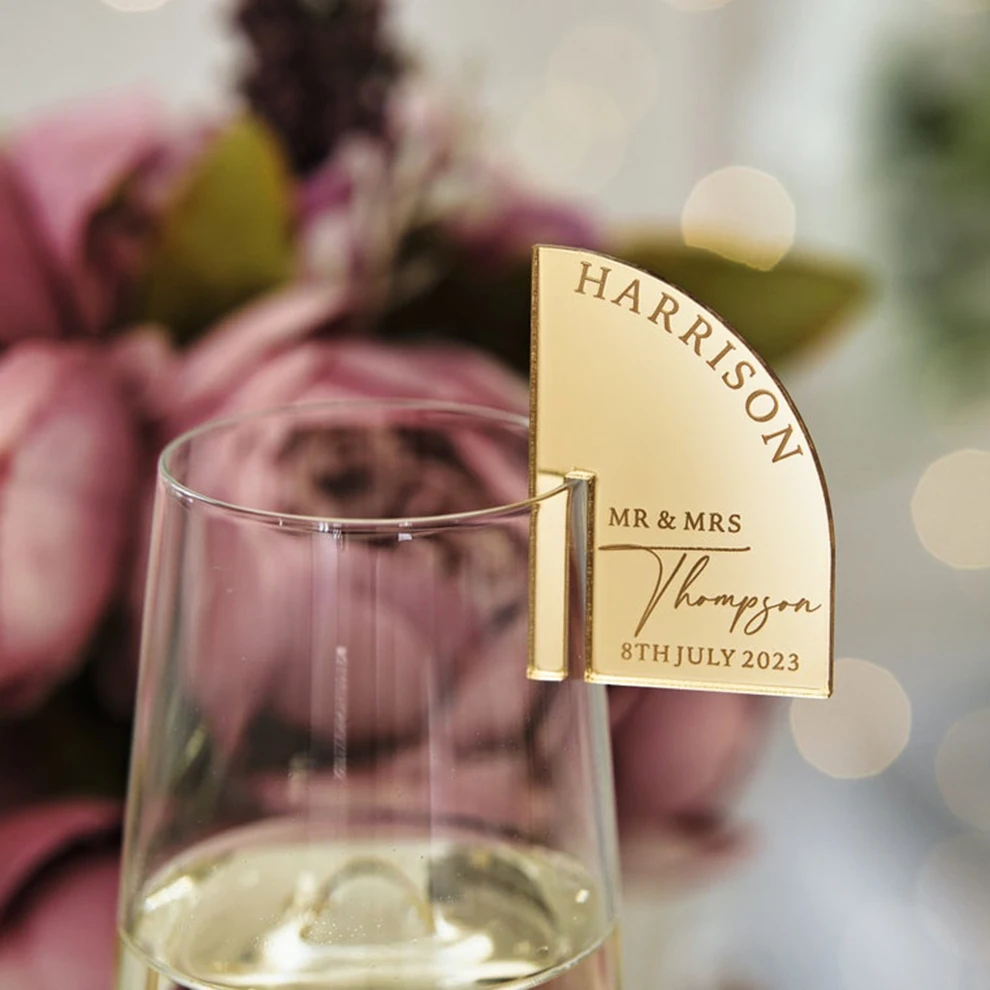

Wedding Favour Name Tags Wine Charm Wedding Table Decor Cocktail Toppers Seating Card Wedding Place Champagne Wine Glass Tag