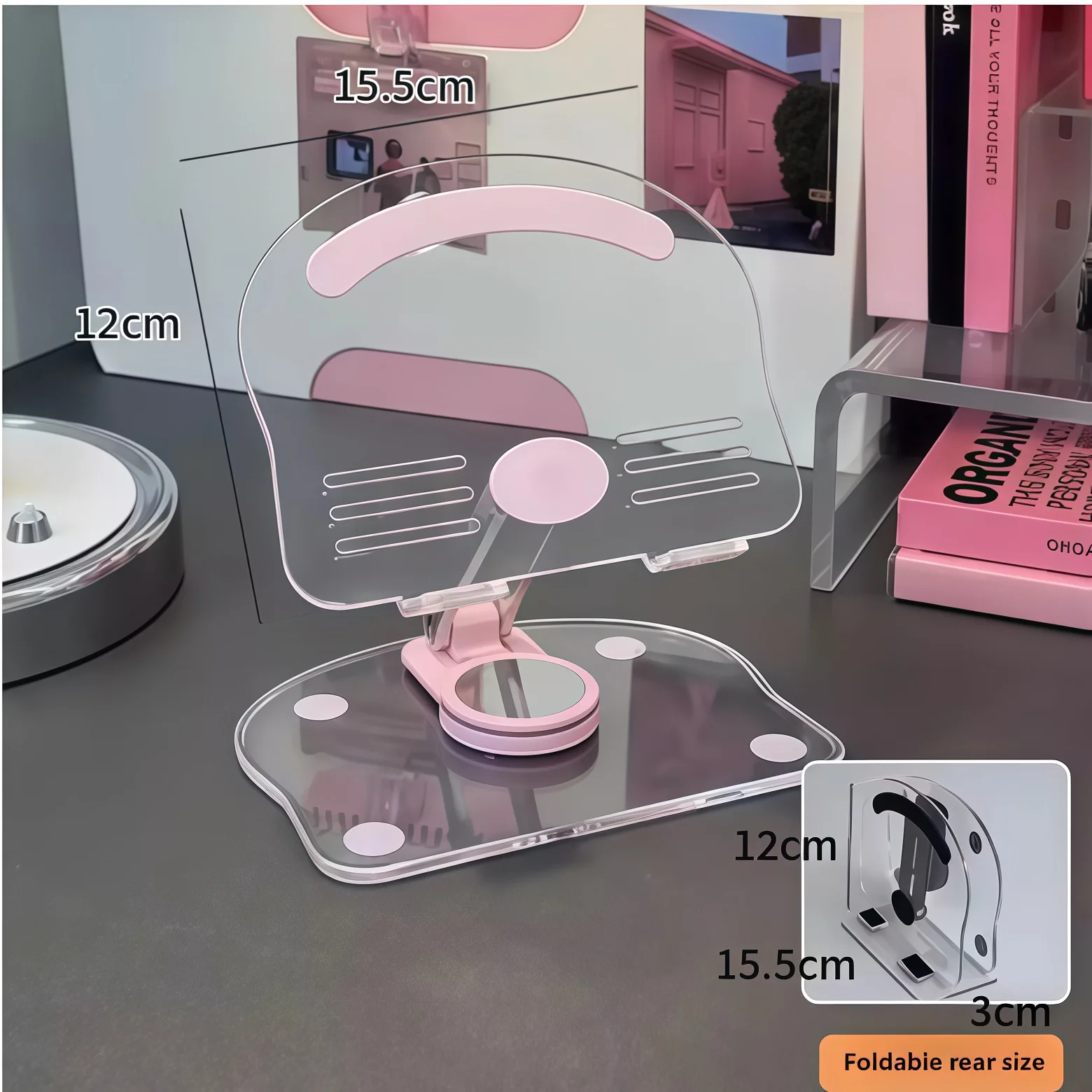 

Универсальный складной держатель для мобильного телефона, вращающийся на 360 градусов поворотный подъемник для планшета, противоскользящий, регулируемый по высоте для iPad/подставки для iPhone