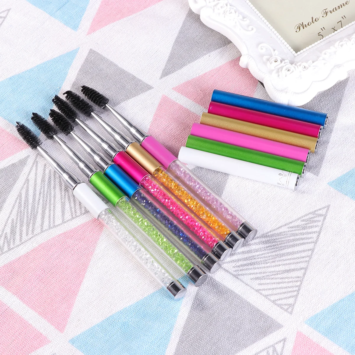 

6Pcs Multicolor Eyelash Brush Mascara Applicator for Lash Extensions and False Lashes White Rose Red Golden Purple Dark Blue