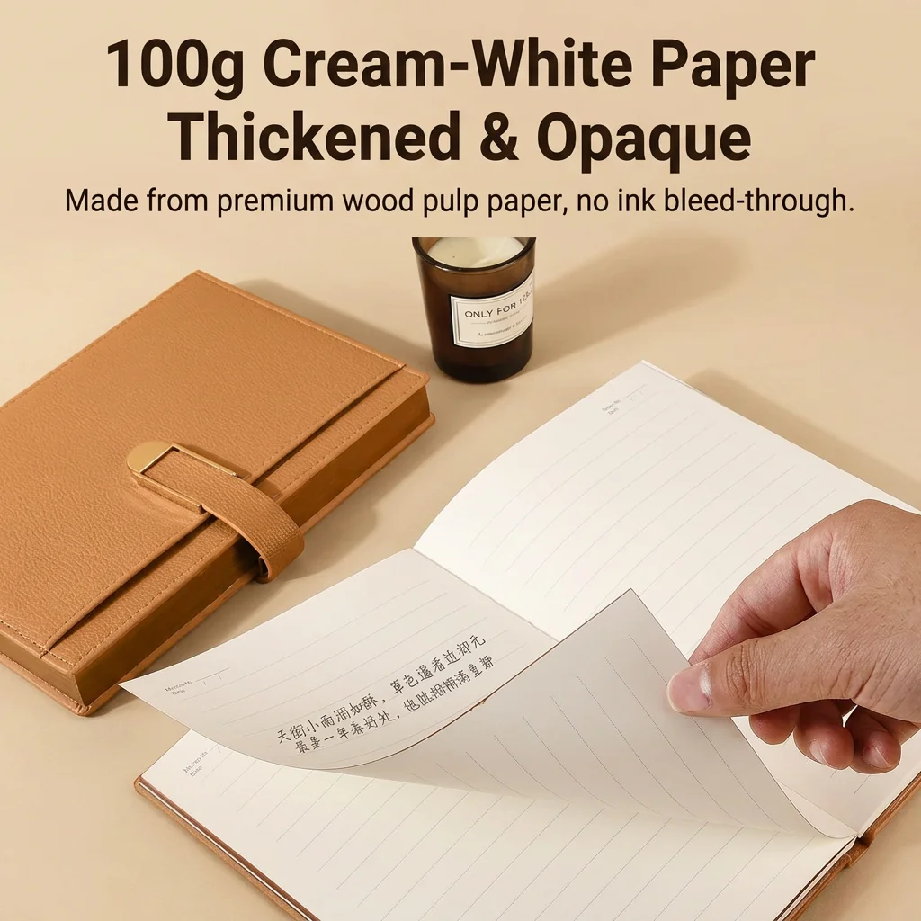 

A5 Notebook PU Leather Journal Magnetic Buckle Business Diary Planner Office Notebook Professional Writing Stationery Gift