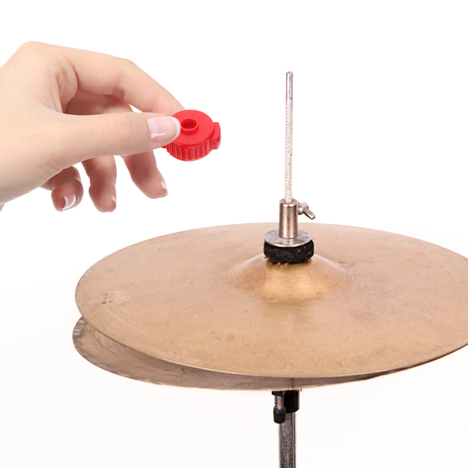 

4 Pcs Quick Release Hat Black Plastic Cymbal Nuts Drum Cymbals Accessories Component