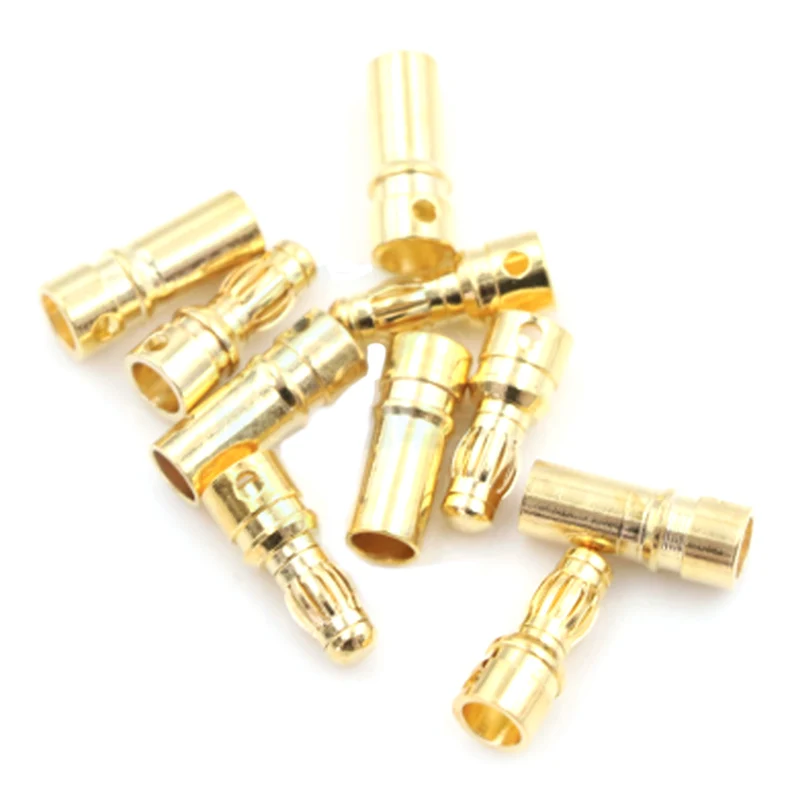 10Pairs 20Pcs 3.5mm Gold Plated Male Female Bullet Banana Connector Plug For ESC Battery Motor