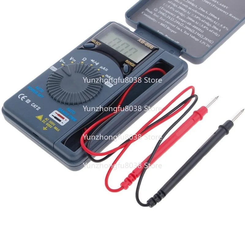 XB866 Mini Automatic Range LCD Voltmeter Tester Tool AC/DC Pocket Digital Multimeter Capacitance Rlc Meter Test Q01 Dropper