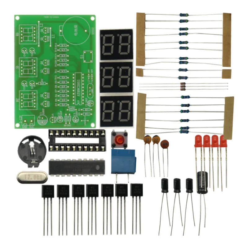 

DIY Kit 9V-12V AT89C2051 6 Digital Tube LED Electronic Clock Parts Components Suite Diy Electronic PCB Board Module