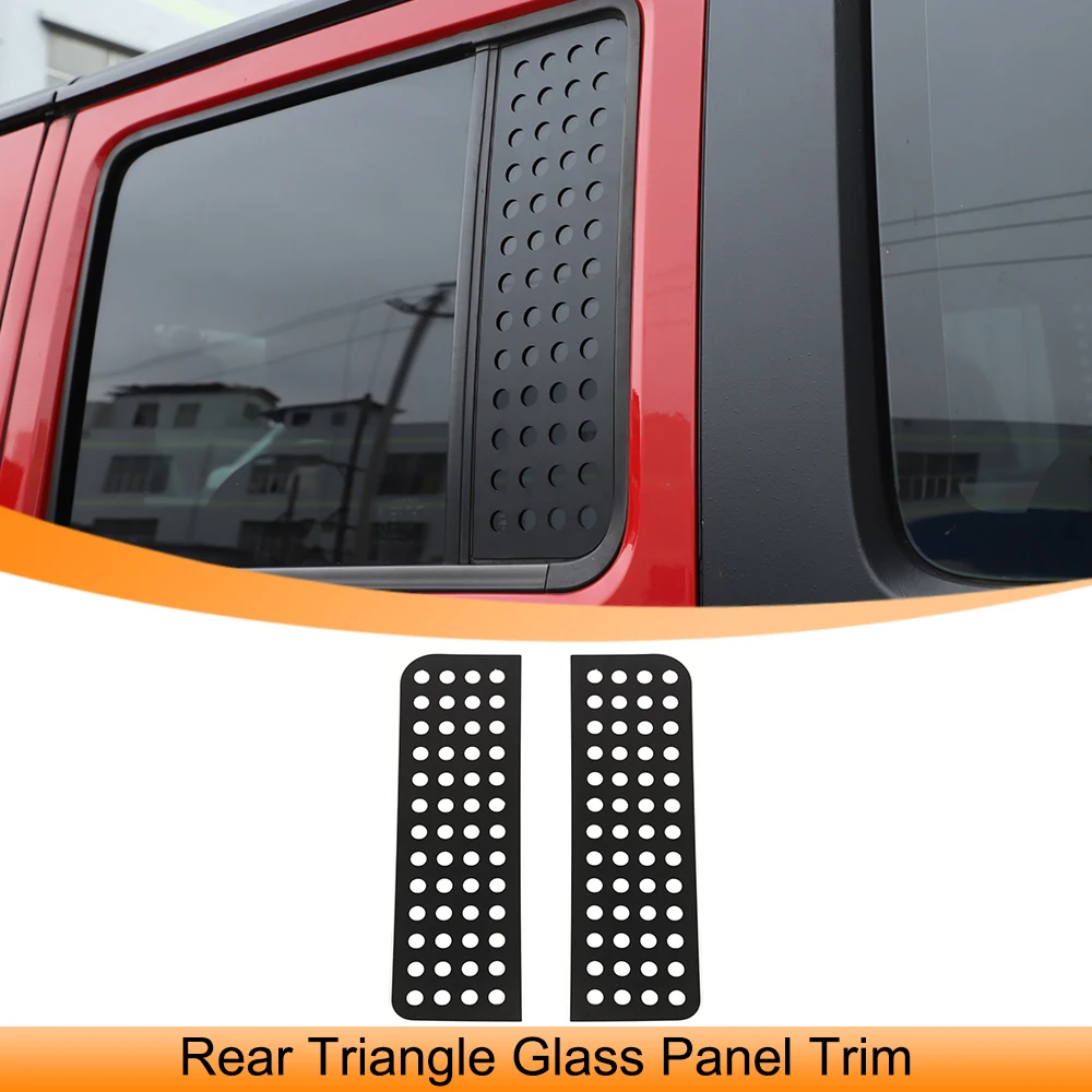 for Jeep Wrangler JK 2007-2017 4-Doors Rear Car Door Triangle Glass Panel Trim Cover Decoration Panle Auto External Accessories