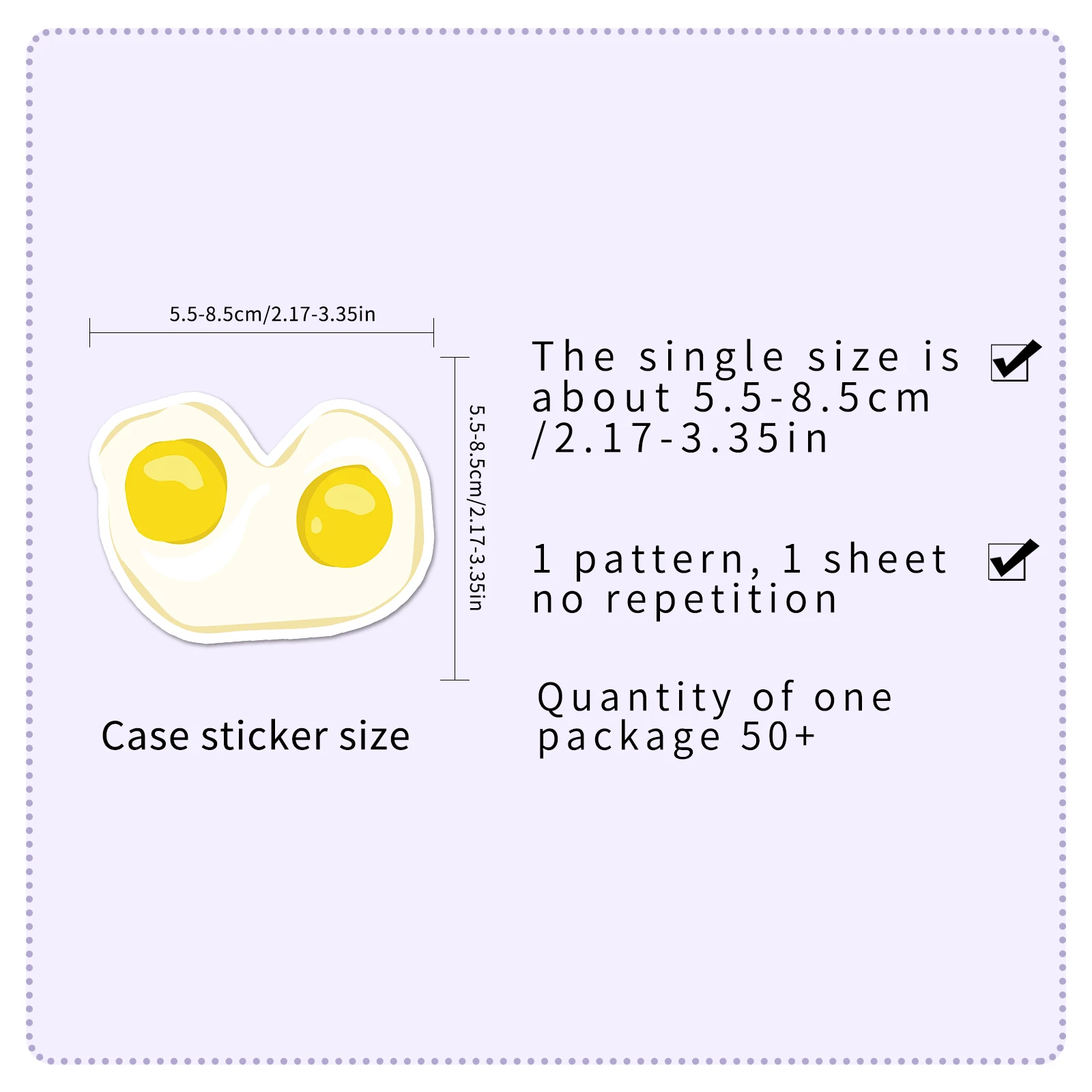 50pc Fried Egg Series Cartoon Cute Graffiti Stickers Suitcase Laptop Guitar Skateboard Personalized Decoration Stickers