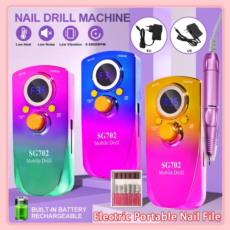 充電式電動ネイルドリルマシン USB接続ネイルポリッシュリムーバードリルセットマニキュアサンダー低ノイズファイルマニキュア