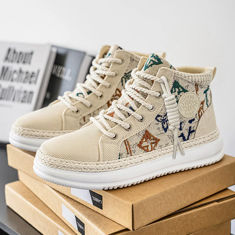 

Men's Casual Shoes Return To The Ancients Loafers Canvas Wear-resistant Casual Sneaker Male Sneakers Outdoor Shoes for Men New