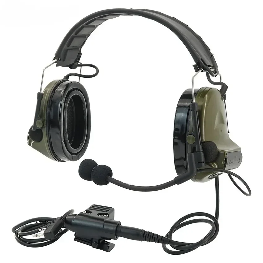 

New Headset Removable Headset TacticalCII earphone Noise Cancelling Airsoft Hearing Protection Headphone and U94 PTT