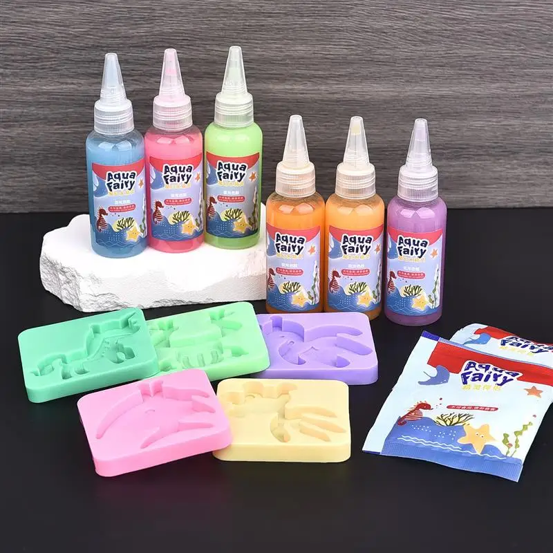 Creative Luminous Magic Water Elf Colorful Gels 3D Water Animal Elf Toys Fun Handmade Water Elves Toy With Sea Creature Mold