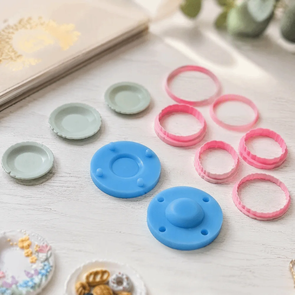 Scalloped Edge Plate Polymer Clay Cutters DIY Craft Simple 3D Plate Clay Earring Molds Creative Unique Polymer Clay Tools
