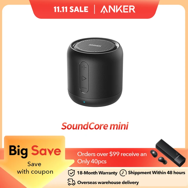 anker soundcore nano 超コンパクト bluetoothスピーカー 高品質アルミ外装 内蔵マイク搭載 安い シルバー