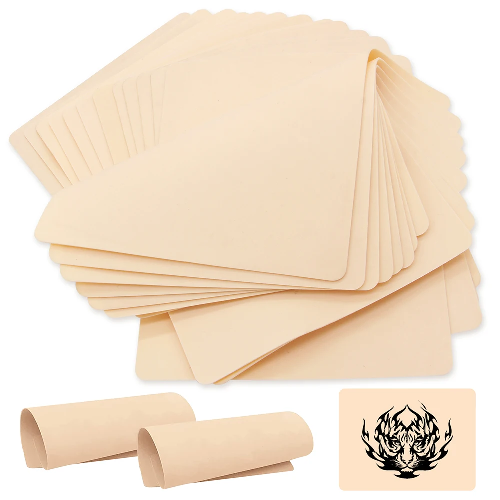 

3-30PCS Tattoo Practice Skin Soft Silicone Double Sides Blank Synthetic Leather Permanent Makeup Tattoo Practice Skin