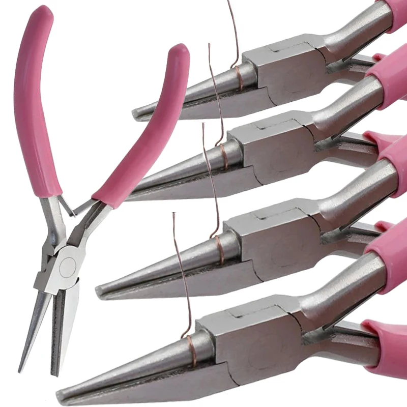 5In Mini Jewelry Plier DIY Carbon Steel Round Nose Jewelry Tools Copper Jewelry Wire for Jewelry Making 1/2/3/5pcs