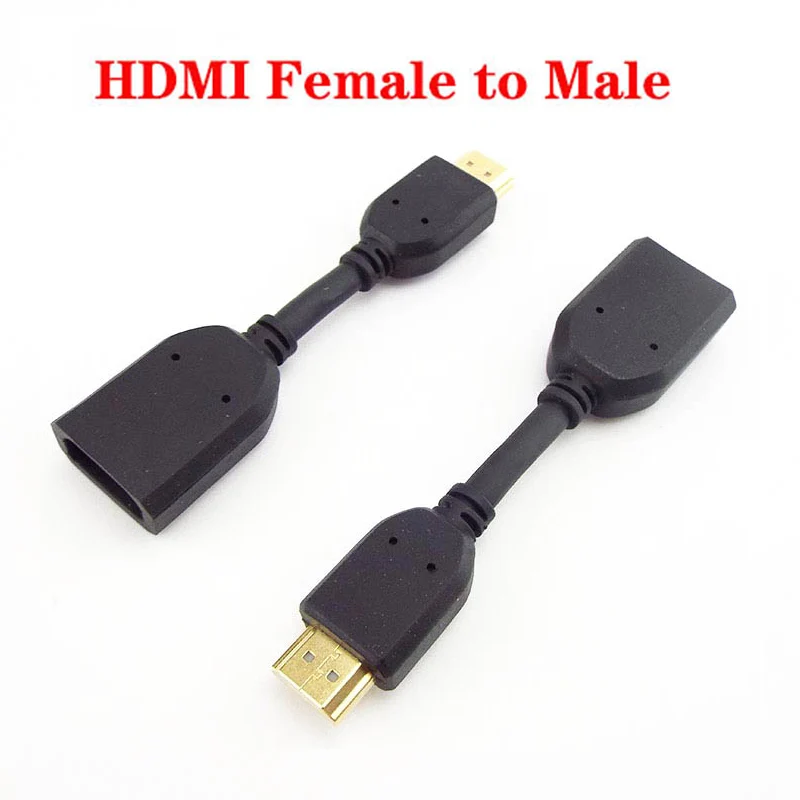 HDMI-compatible Cable Extension Crod Mini 11cm 1080P Any Angle Adjustable Male to Female Swivel Adapter Converter