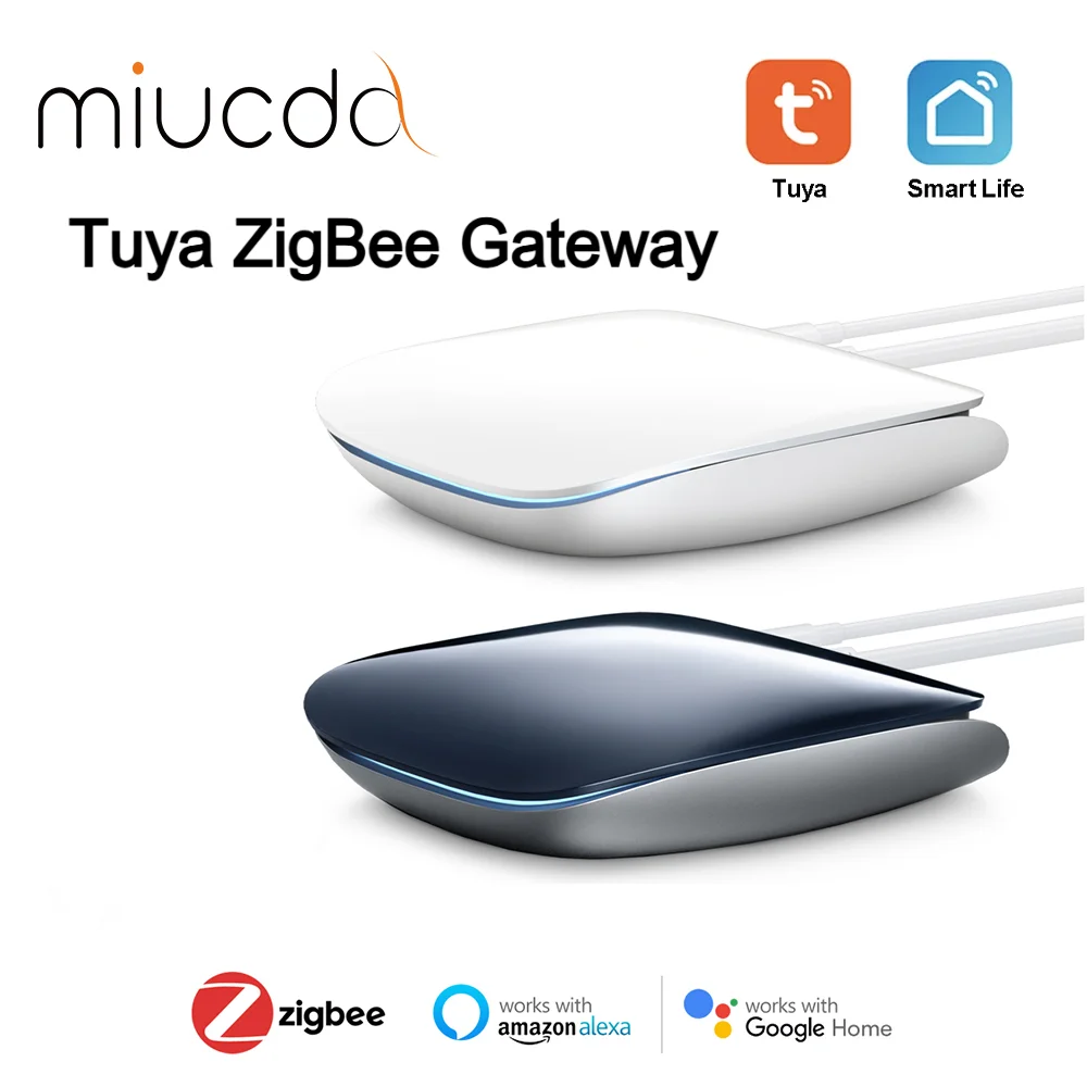 MIUCDA Zigbee 3.0 Gateway Hub Works with Tuya Smart Home Bridge Smart Life Wireless Remote Voice Control for Alexa Google Home
