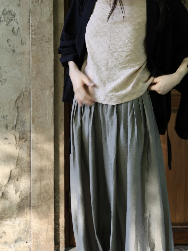 

Оригинальные национальные брюки-фонарики с кетсами и юбкой-горошком, модифицированный ханьфу, повседневная женская одежда для лета и осени